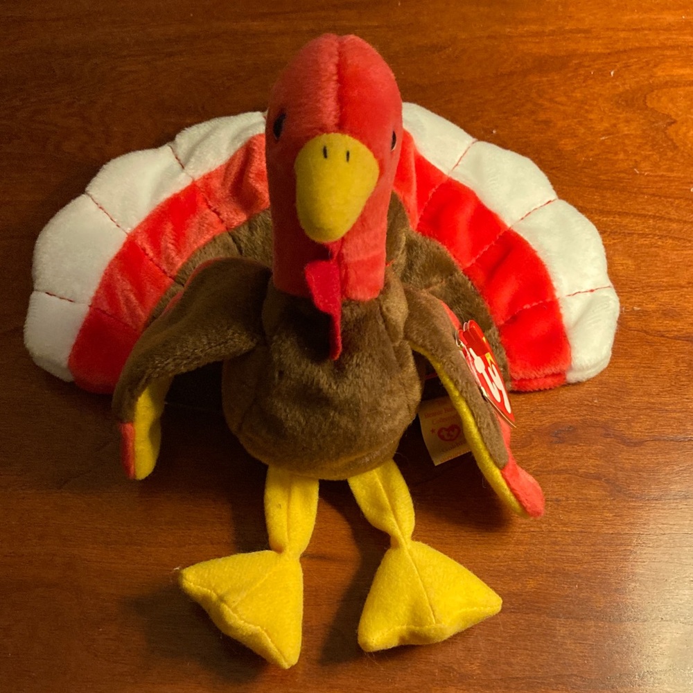 TY Beanie Baby Gobbles DOB: 11/27/96 P.E. Pellets